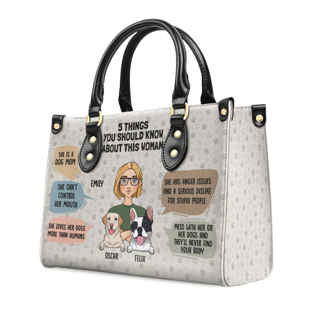 5 Things - Personalized Custom Leather Bag - Image 3