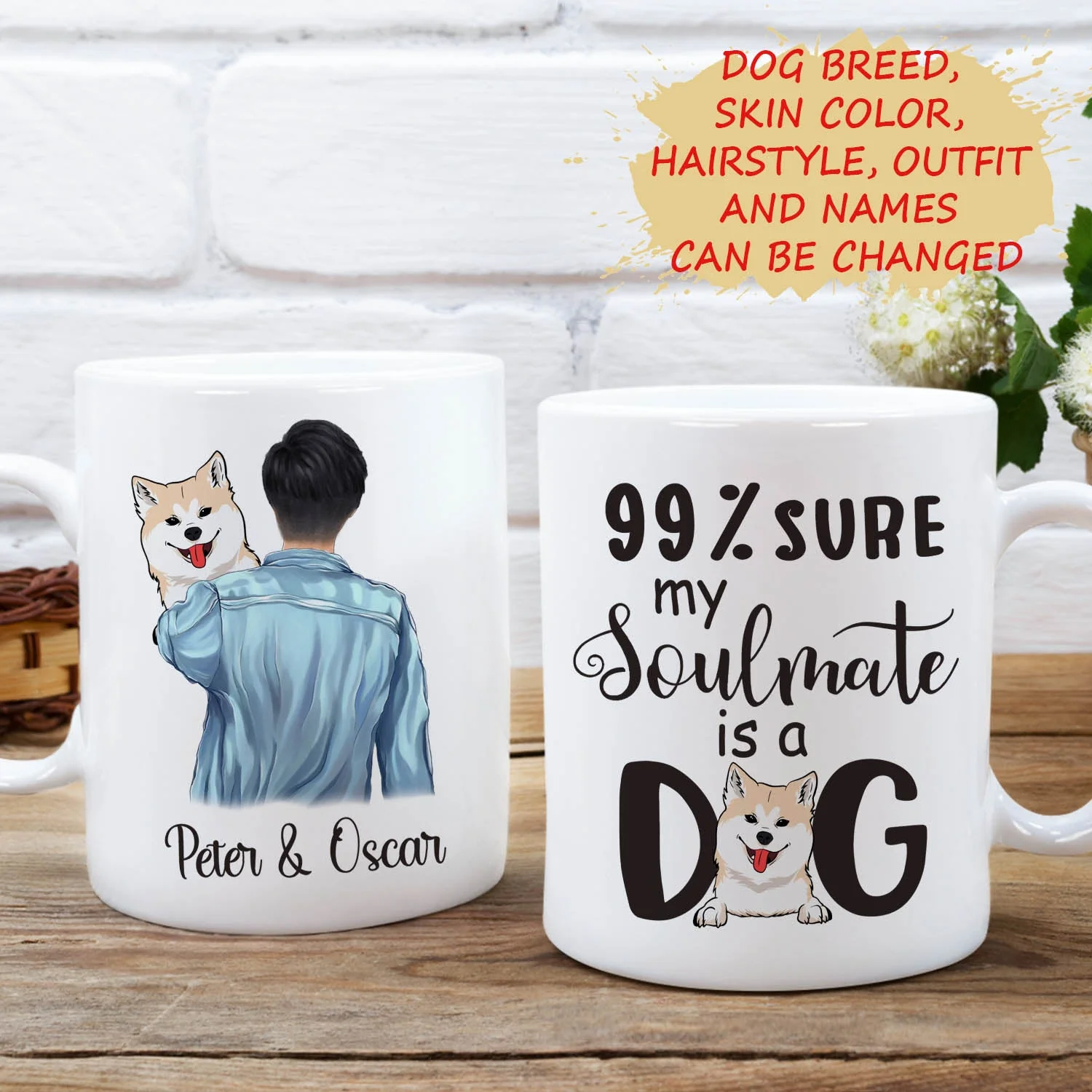 99% Sure My Soulmate Is A Dog - Personalized Custom Coffee Mug - Gifts For Dog Lovers - Image 3