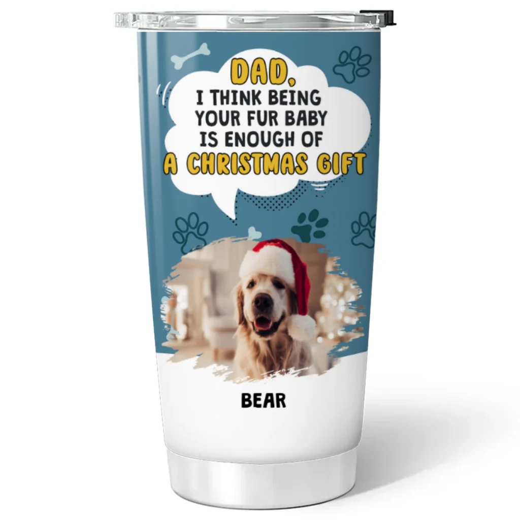 A Christmas Gift Photo - Personalized Custom Tumbler - Image 2