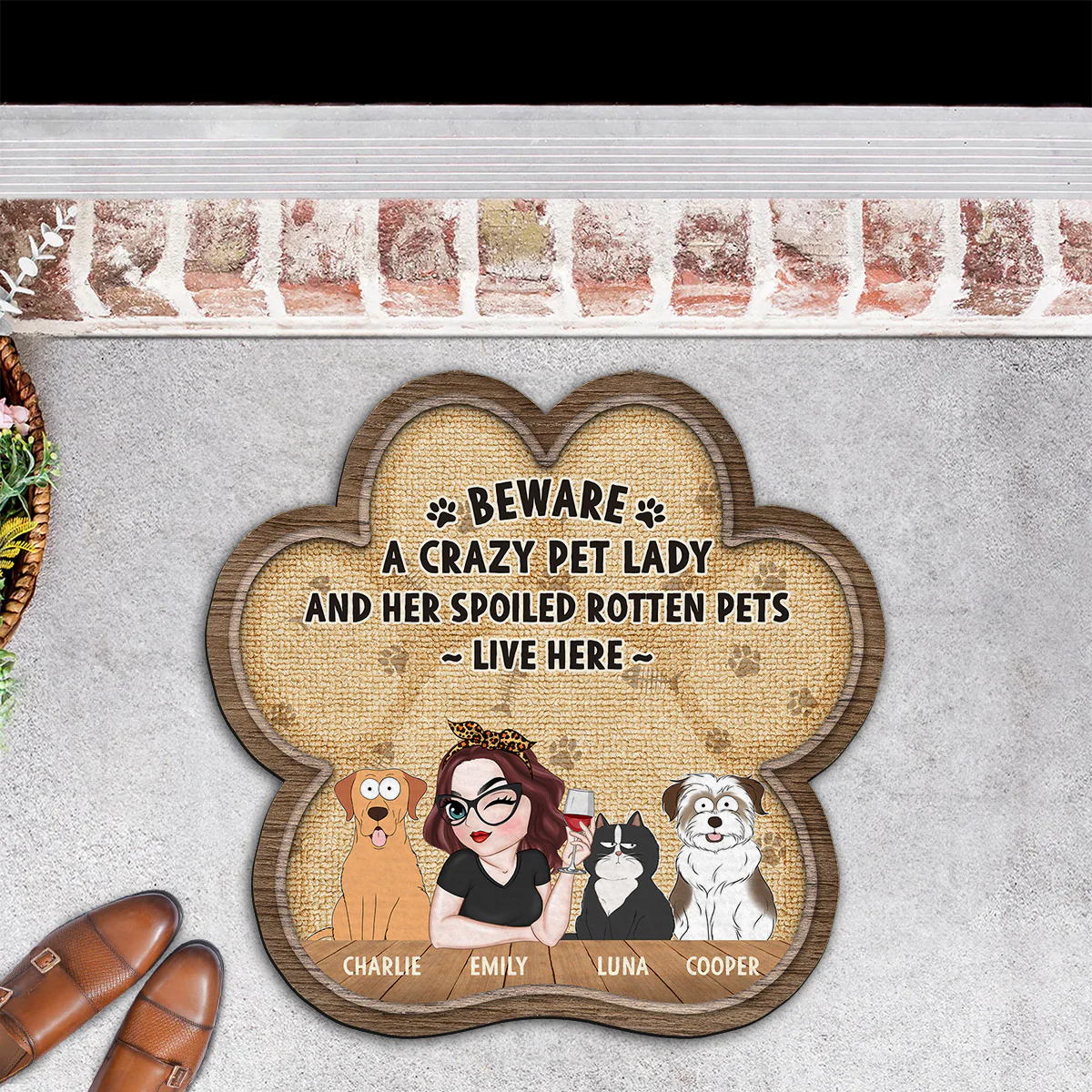 A Crazy Pet Lady - Personalized Custom Doormat - Image 4