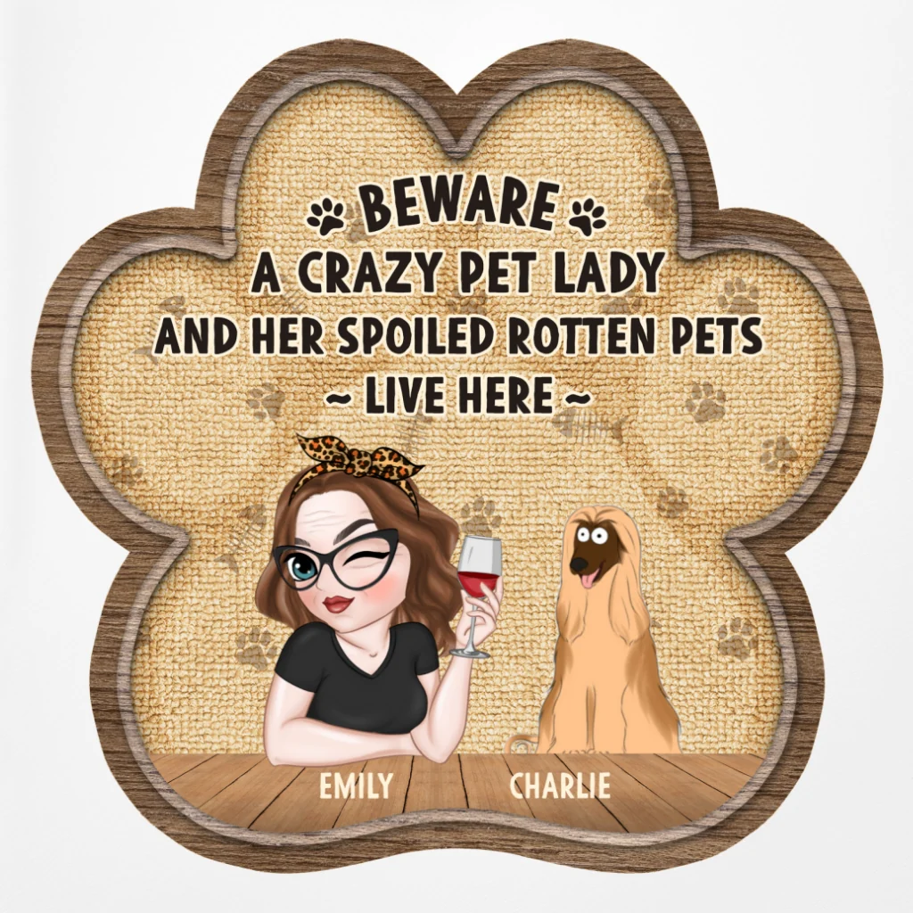 A Crazy Pet Lady - Personalized Custom Doormat - Image 6