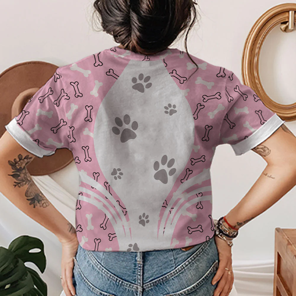 A Dog Makes Life Better - Personalized Custom All-over-print T-shirt - Image 4