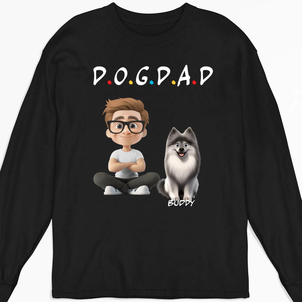 A Dog Mom - Personalized Custom Long Sleeve T-shirt - Image 5