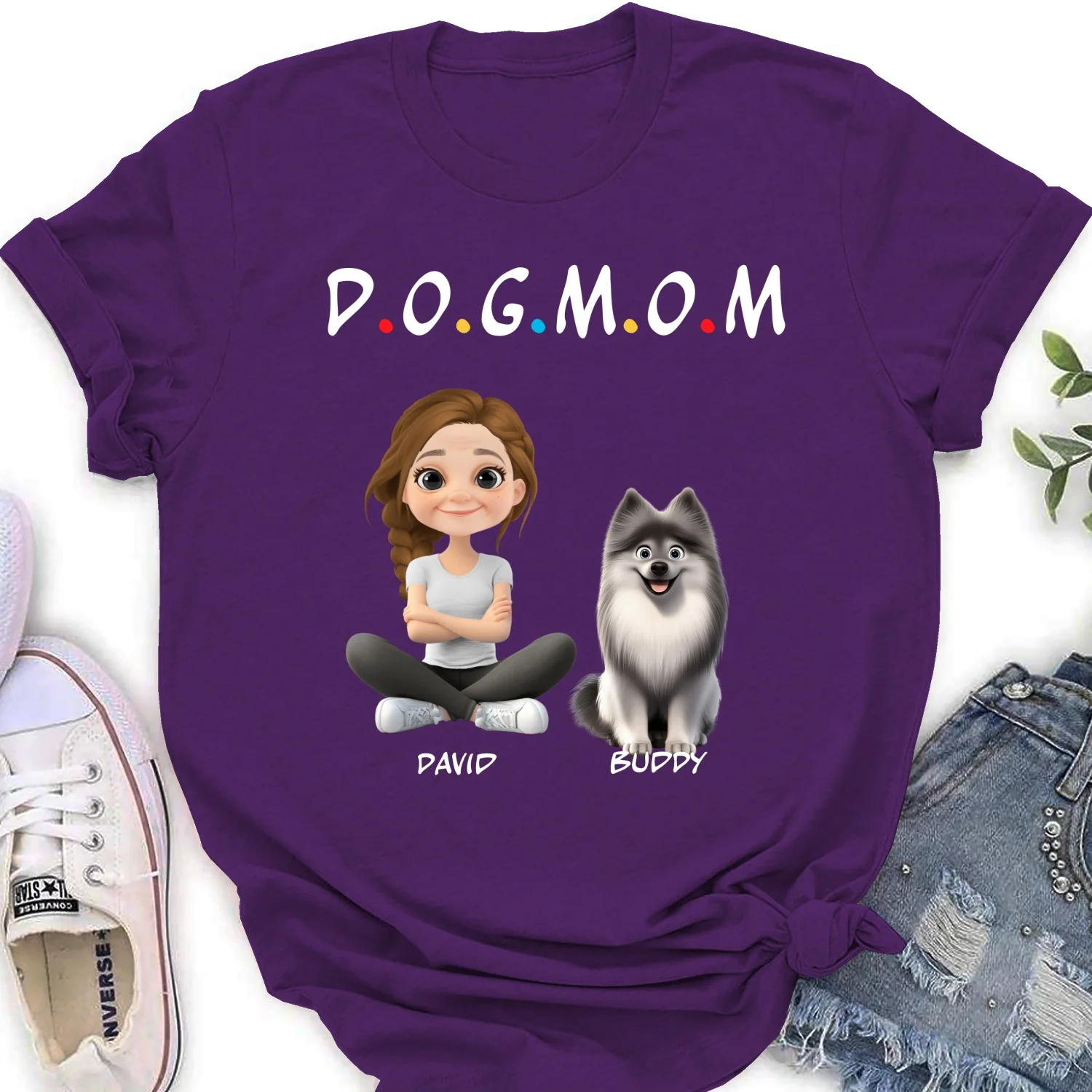 A Dog Mom - Personalized Custom Women T-Shirt - Image 10