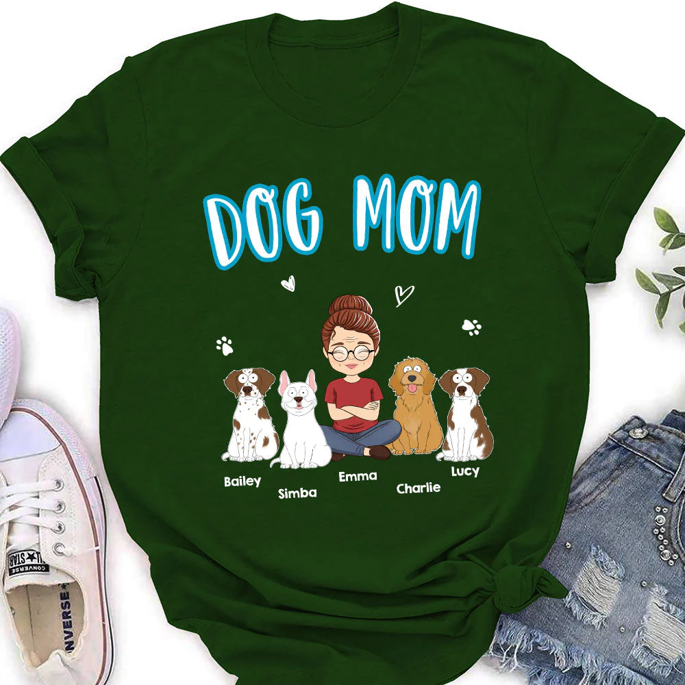 A Dog Mom - Personalized Custom Women's T-shirt - Image 3