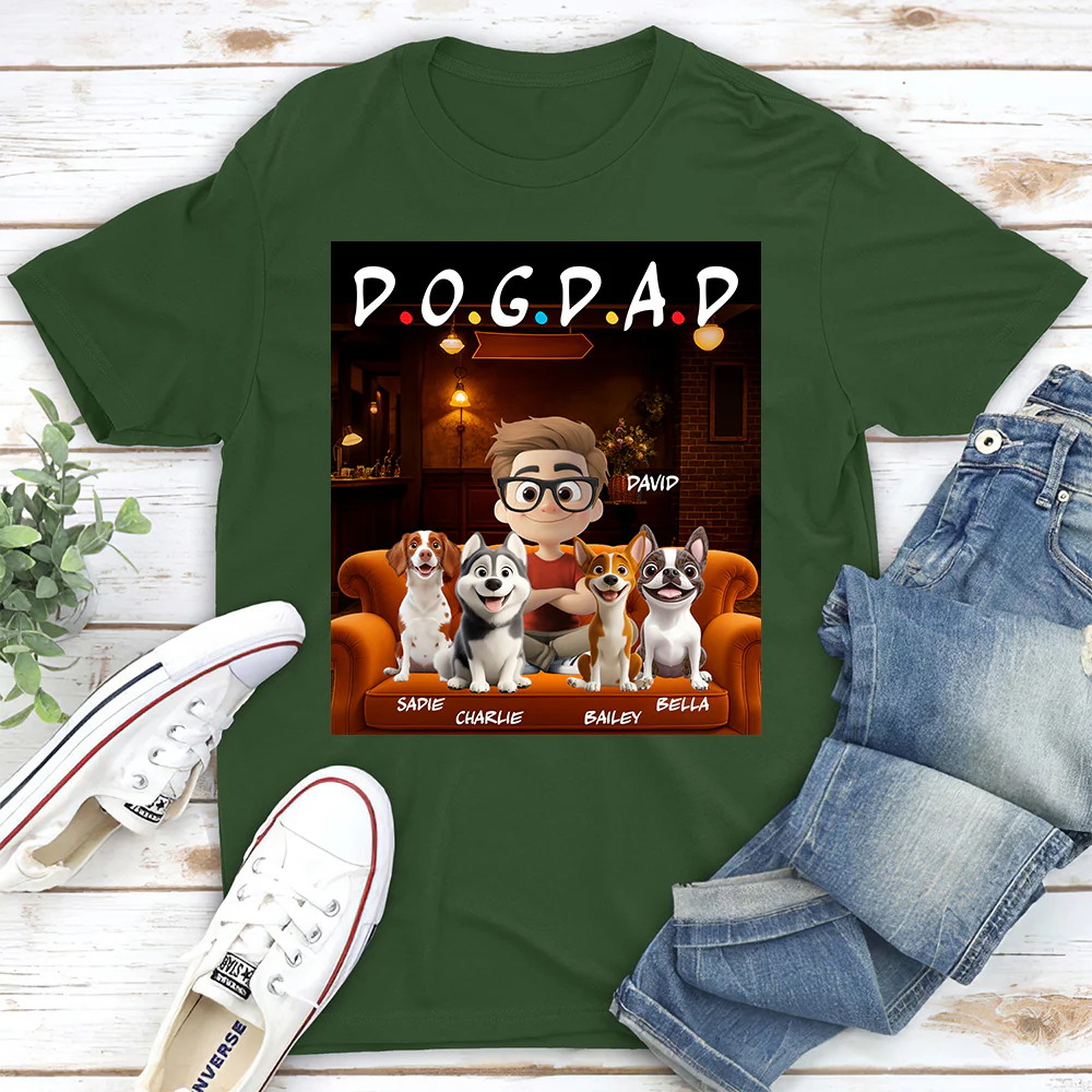A Dog Mom Version 2 - Personalized Custom Unisex T-shirt - Image 5