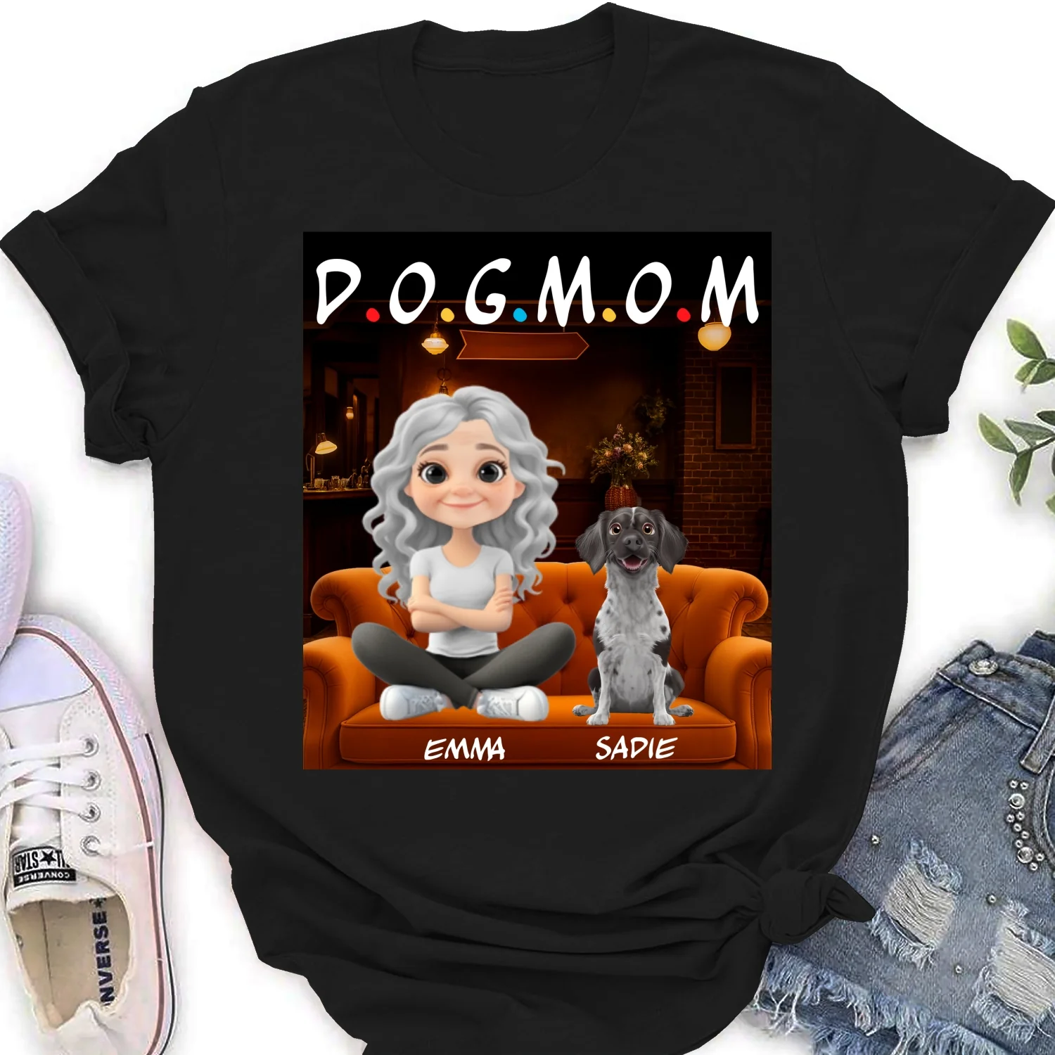 A Dog Mom Version 2 - Personalized Custom Women's T-shirt
