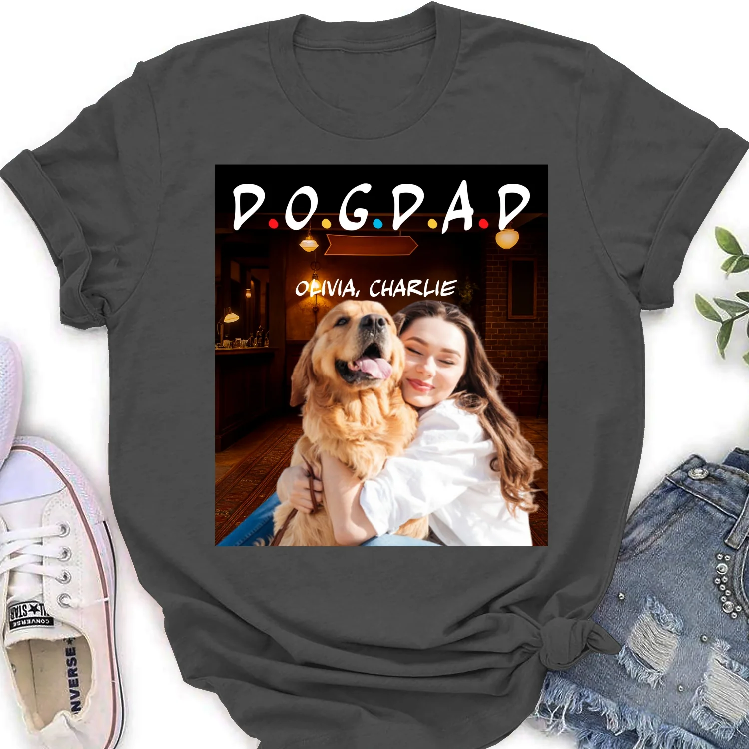 A Dog Mom Version Photo 2 - Personalized Custom Women's T-shirt - Image 6