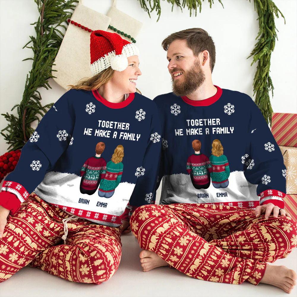 A Family Together - Personalized Custom All-Over-Print Sweatshirt - Image 5