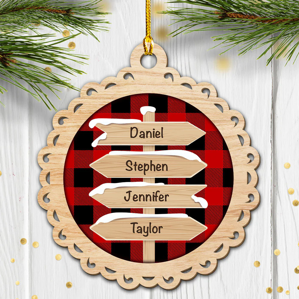 A Family We Make - Personalized Custom 1-layered Wood Ornament - Image 2