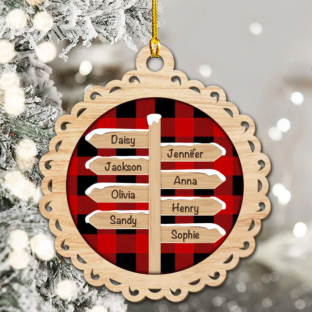 A Family We Make - Personalized Custom 1-layered Wood Ornament - Image 3