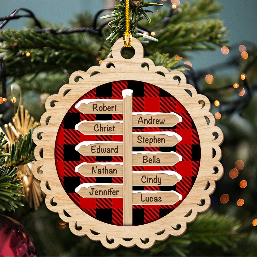 A Family We Make - Personalized Custom 1-layered Wood Ornament - Image 4