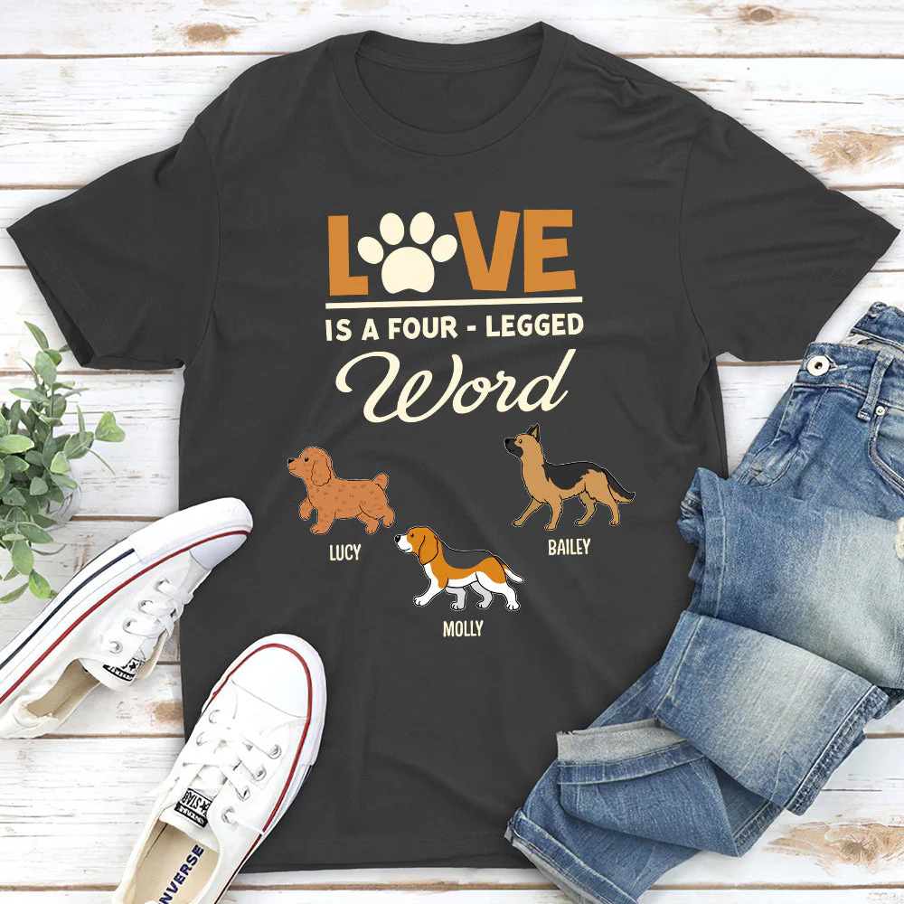 A Four Legged Word - Personalized Custom Unisex T-shirt - Image 5