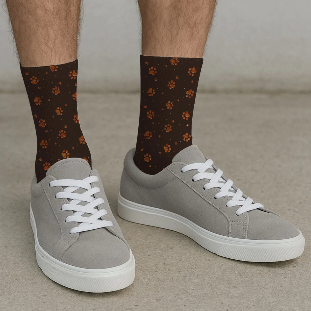 A Gentleman And His Dog - Personalized Custom Crew Socks - Image 4