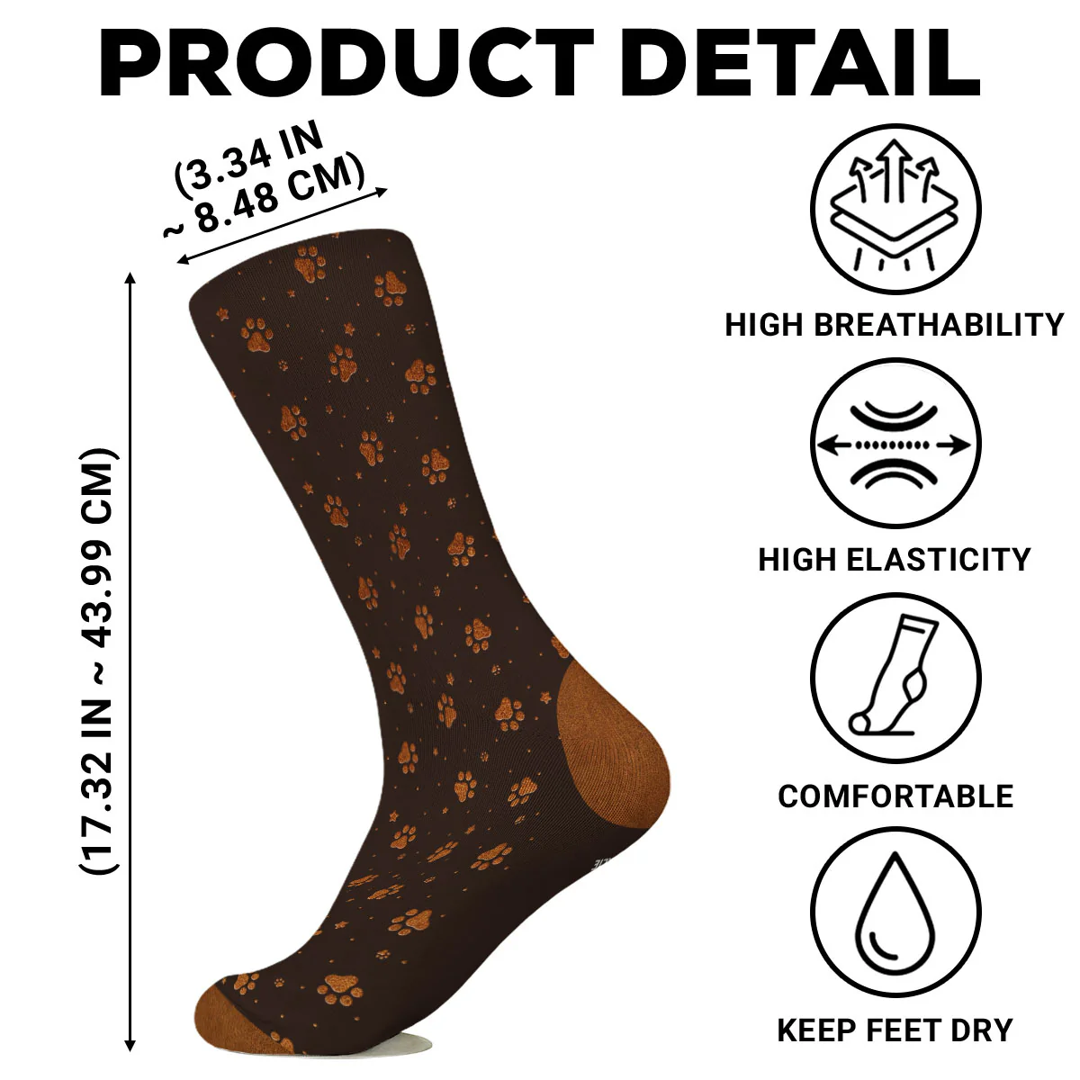 A Gentleman And His Dog - Personalized Custom Crew Socks - Image 8