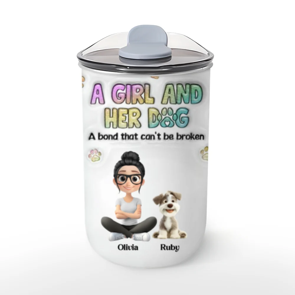 A Girl And Her Dog - Personalized Custom 10oz Tumbler - Image 6
