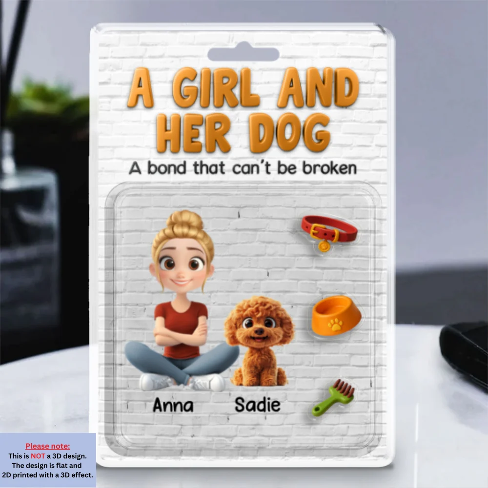 A Girl And Her Dog - Personalized Custom Acrylic Plaque - Image 5