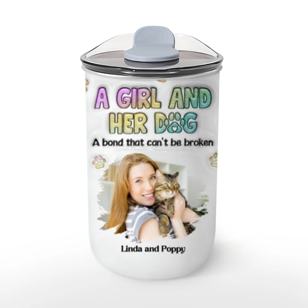 A Girl And Her Dog Photo - Personalized Custom 10oz Tumbler - Image 6