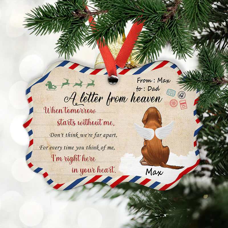A Letter From Heaven - Personalized Custom Aluminum Ornament - Image 2