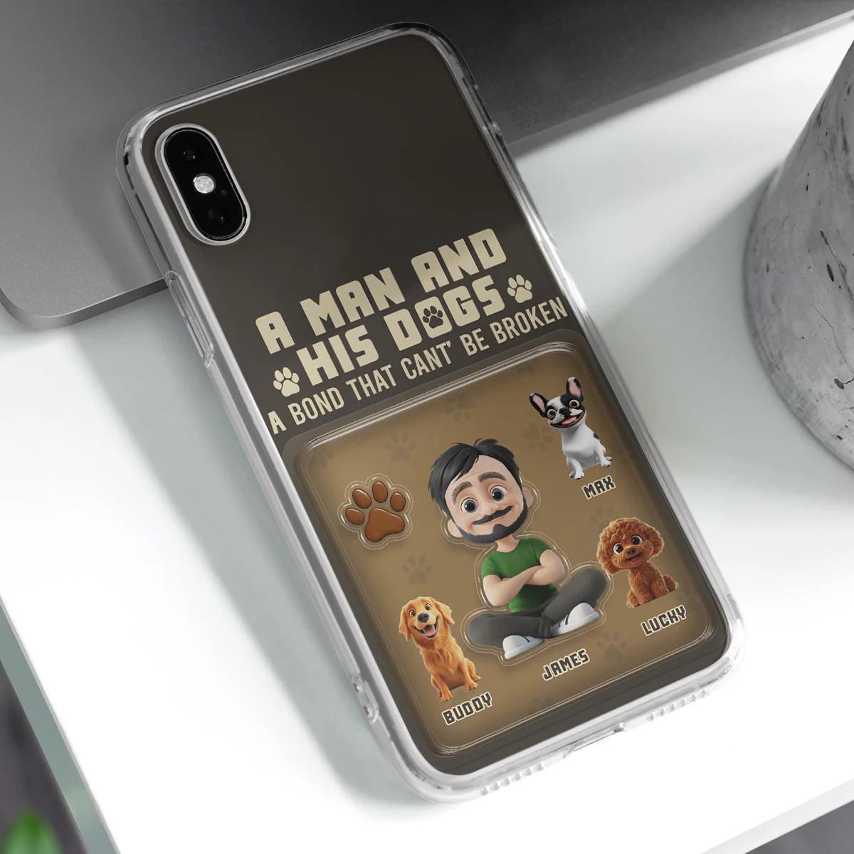 A Man And His Favorite - Personalized Custom 3D Effect Phone Case - Image 4