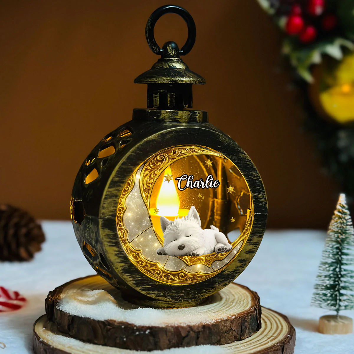 A Million Stars - Personalized Custom 3D Effect Christmas Lantern - Image 5