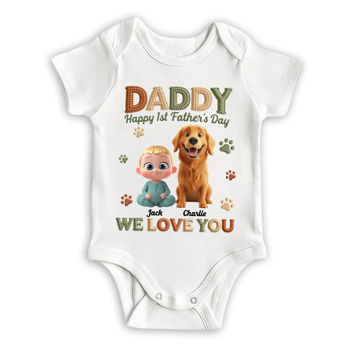 A New Chapter Begins Ver Dad - Personalized Custom Baby Onesie