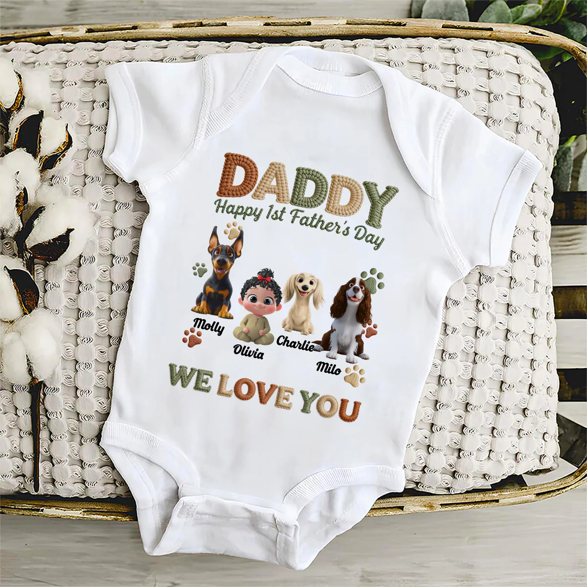 A New Chapter Begins Ver Dad - Personalized Custom Baby Onesie - Image 2