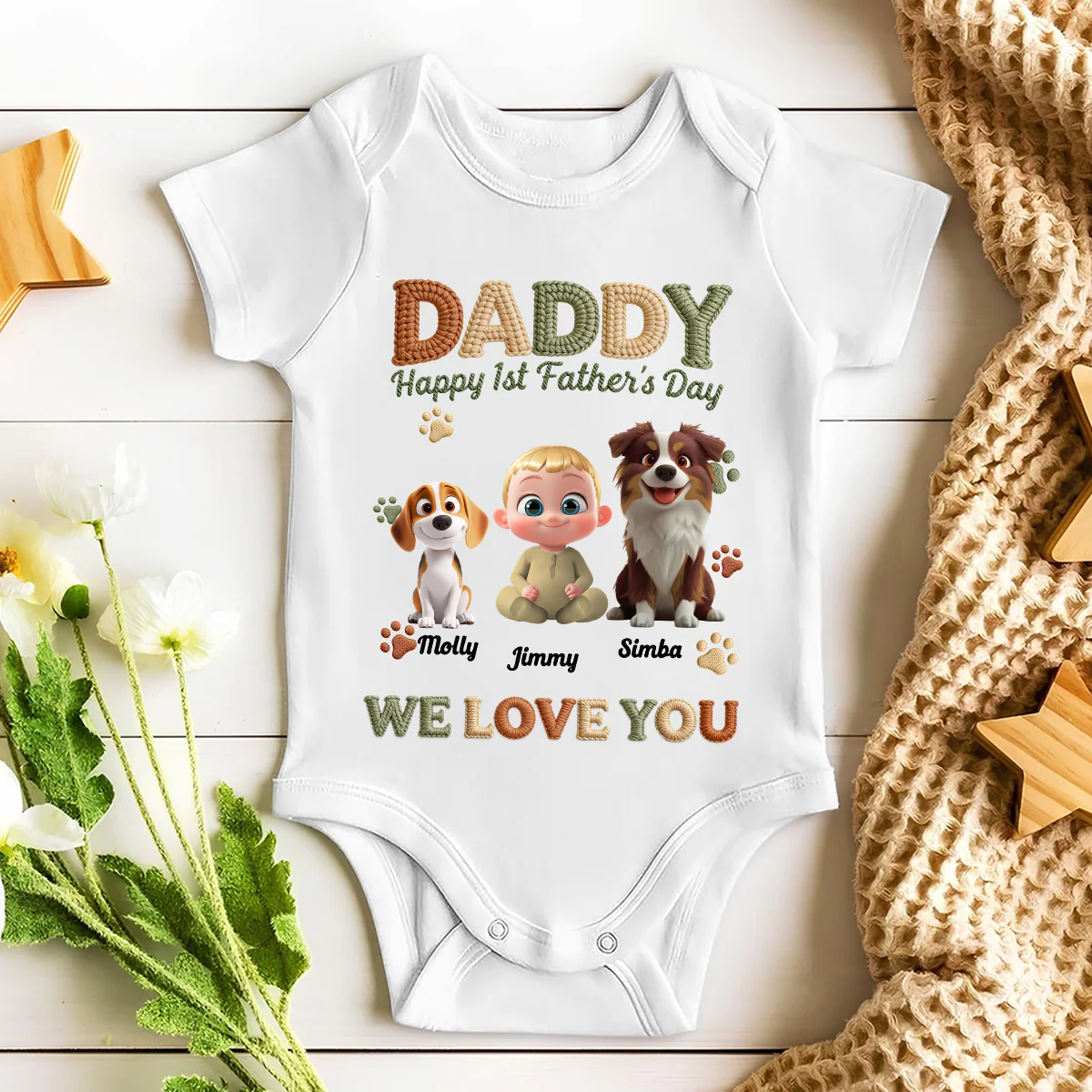 A New Chapter Begins Ver Dad - Personalized Custom Baby Onesie - Image 3