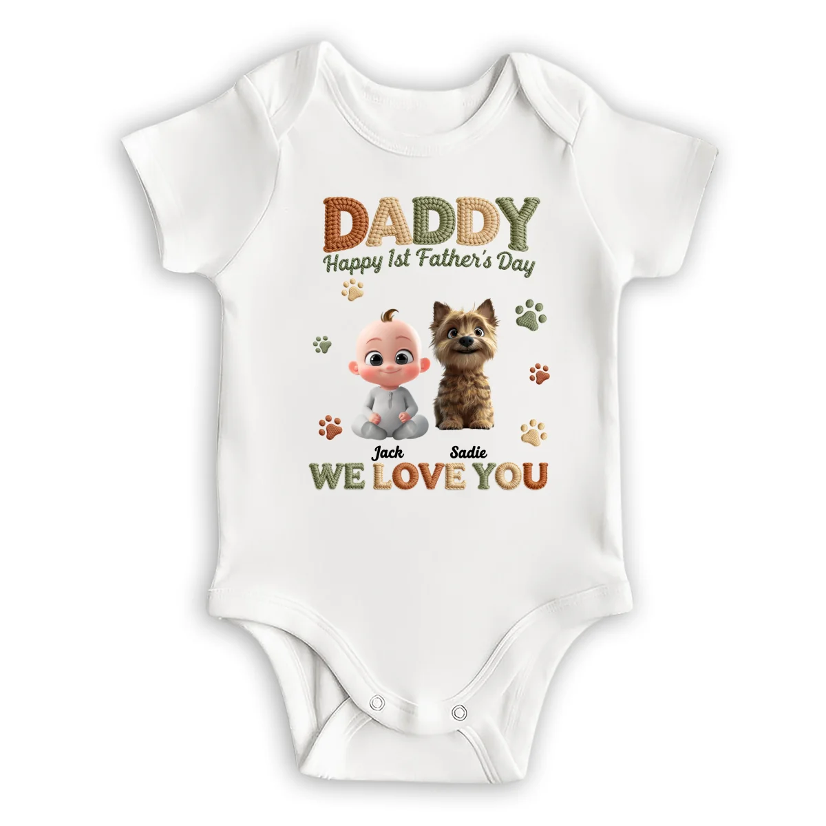 A New Chapter Begins Ver Dad - Personalized Custom Baby Onesie - Image 6