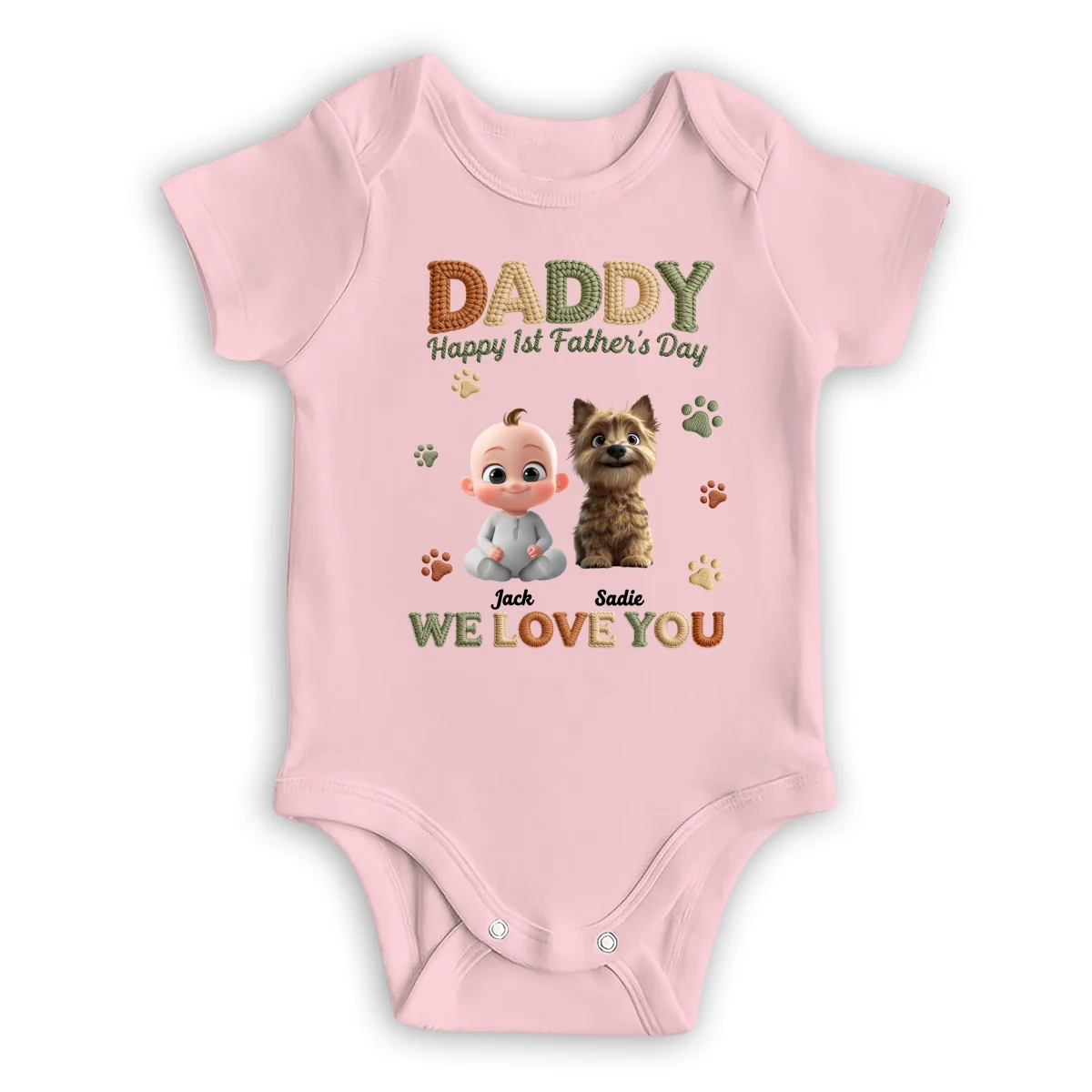 A New Chapter Begins Ver Dad - Personalized Custom Baby Onesie - Image 9