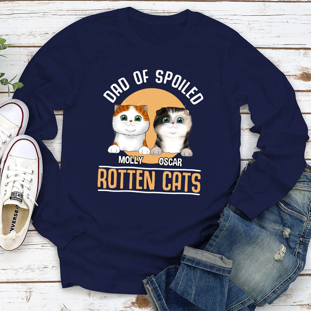 A Spoiled Cat - Personalized Custom Long Sleeve T-shirt - Image 2