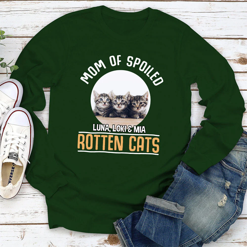 A Spoiled Cat - Personalized Custom Long Sleeve T-shirt - Image 3