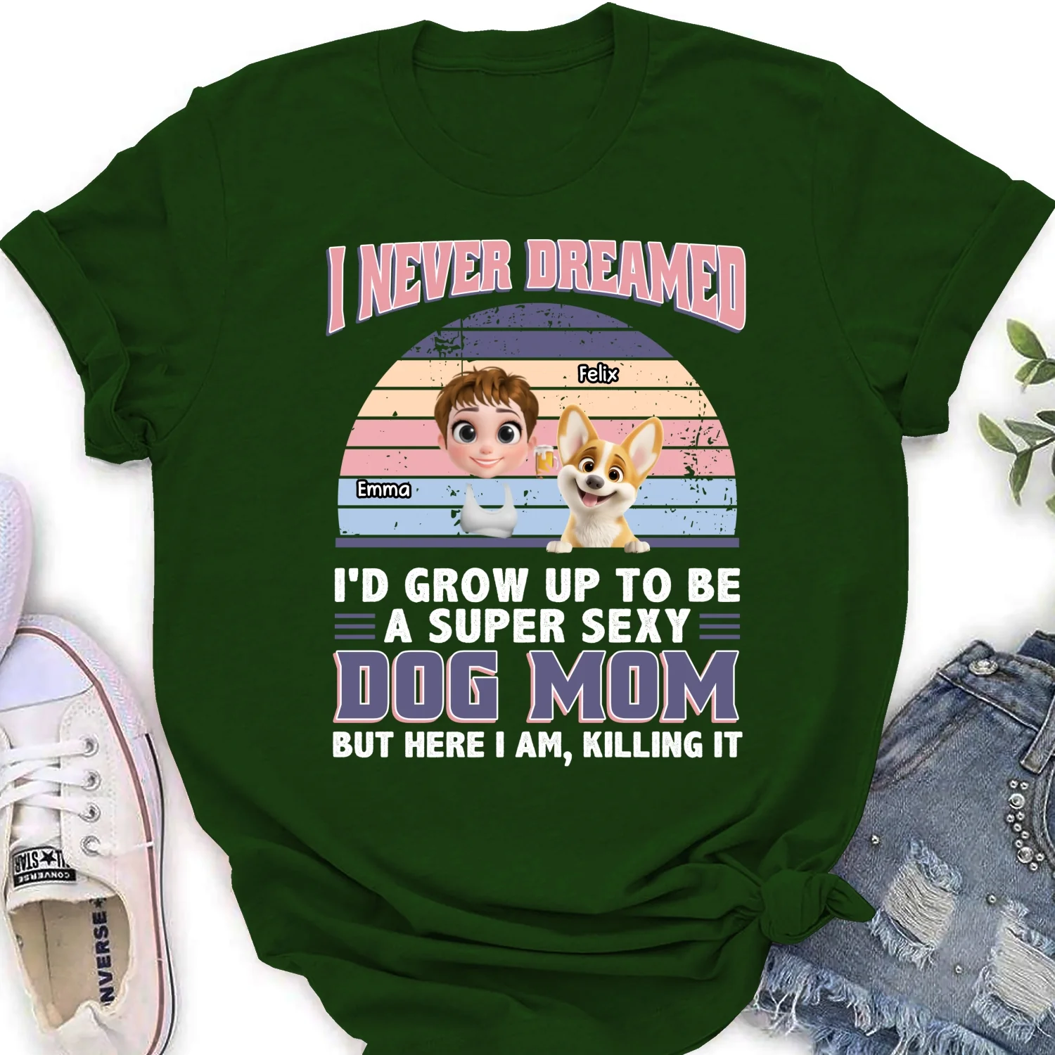 A Super Sexy Dog Mom Dad Cartoon - Personalized Custom Women's T-shirt - Image 8