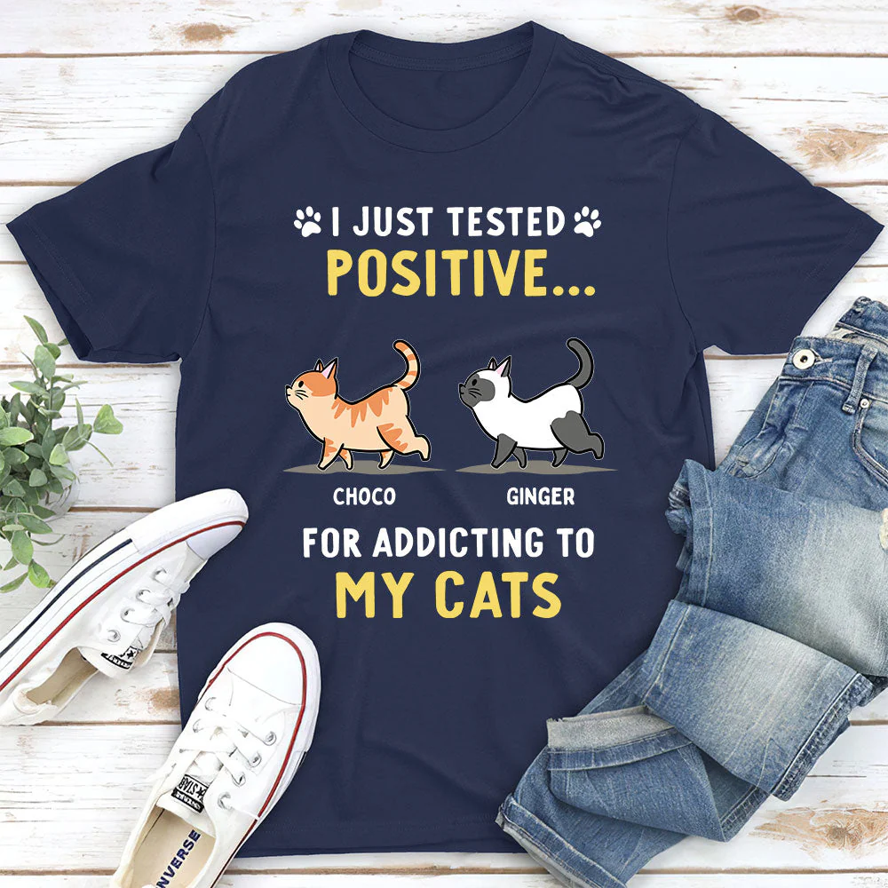 Addicting To Cats - Personalized Custom Unisex T-shirt - Image 2