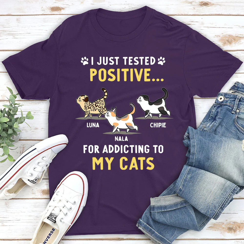 Addicting To Cats - Personalized Custom Unisex T-shirt - Image 4