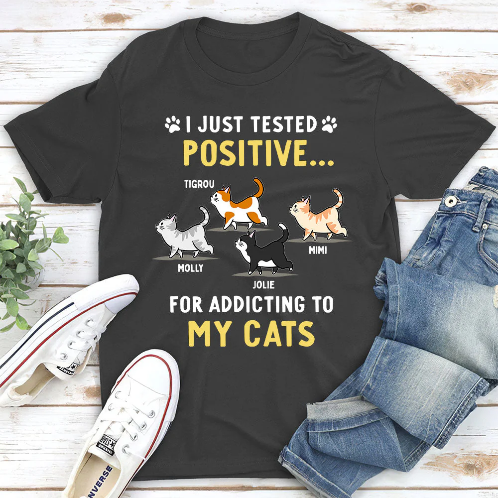 Addicting To Cats - Personalized Custom Unisex T-shirt - Image 5
