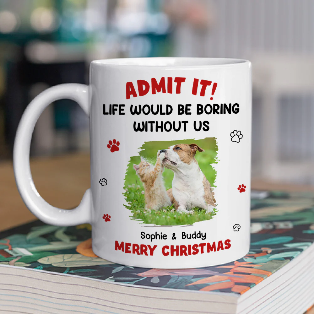 Admit Cartoon Pet Photo - Personalized Custom Coffee Mug - Image 2
