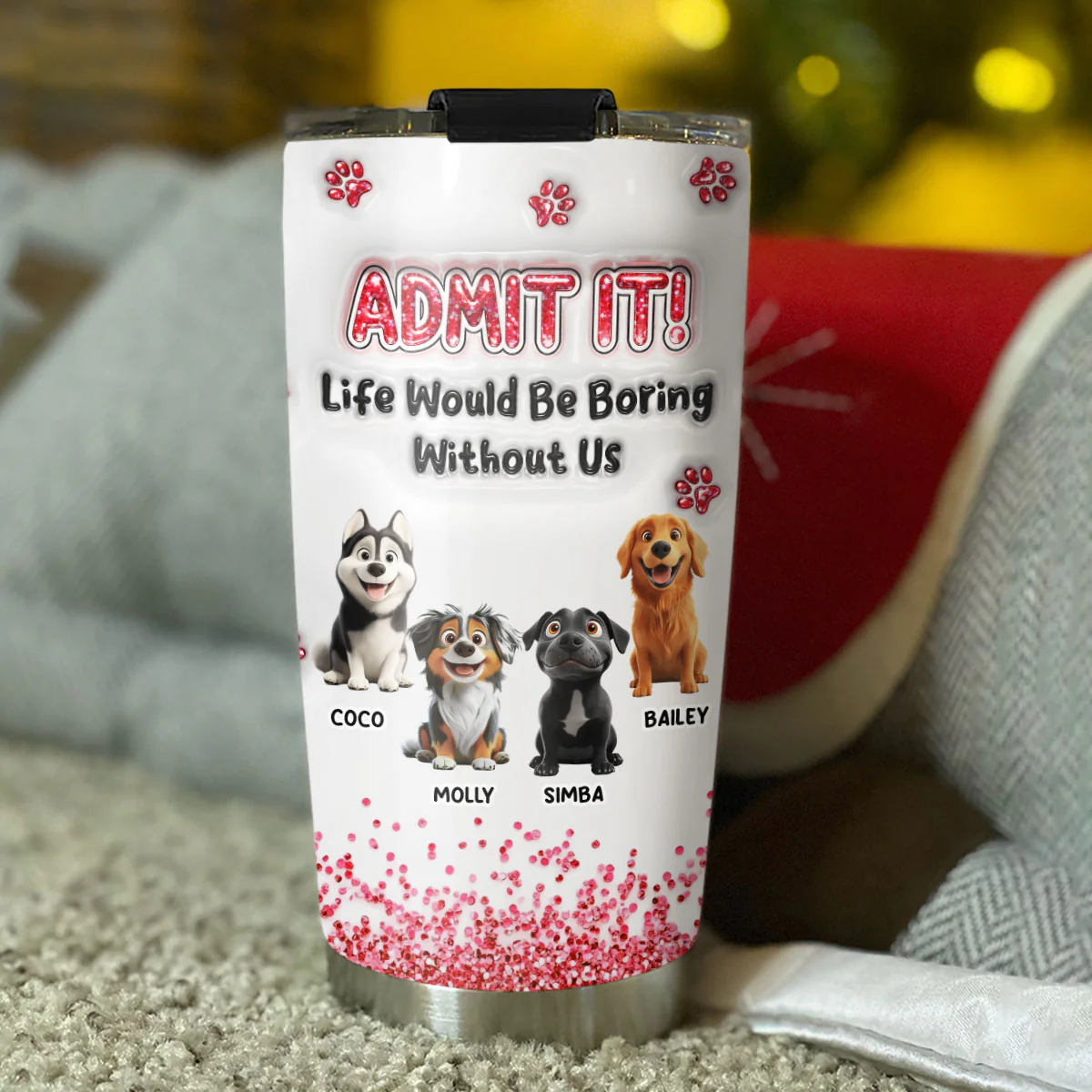 Admit It Blink - Personalized Custom 3D Inflated Effect Tumbler - Image 4