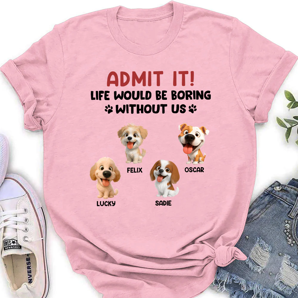 Admit It Cartoon - Personalized Custom Women's T-shirt - Image 3