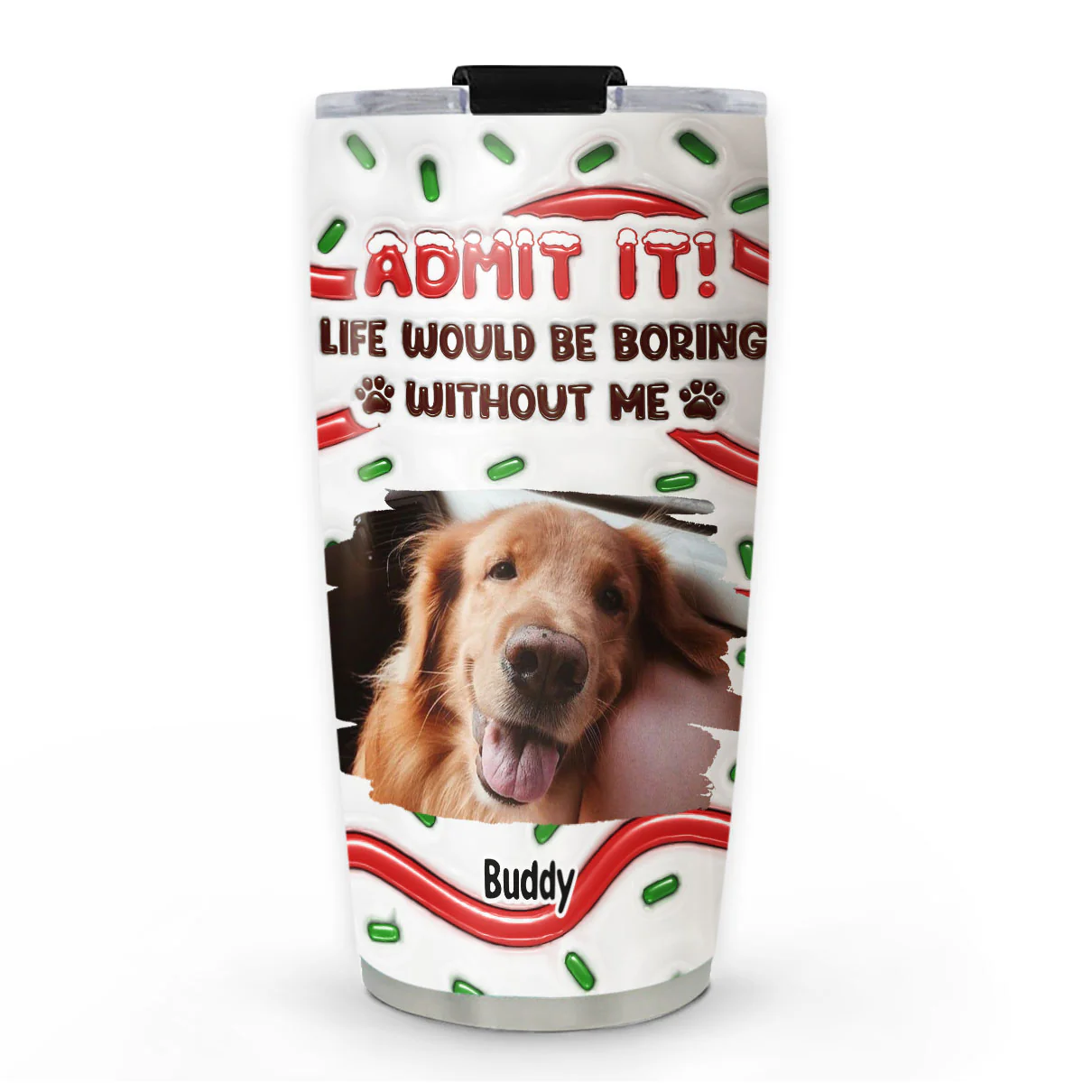 Admit It Cartoon Photo - Personalized Custom 3D Inflated Effect Tumbler