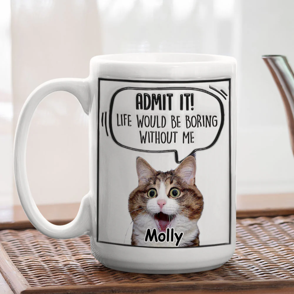 Admit It Cat Photo - Personalized Custom 3D Inflated Effect Mug - Image 3