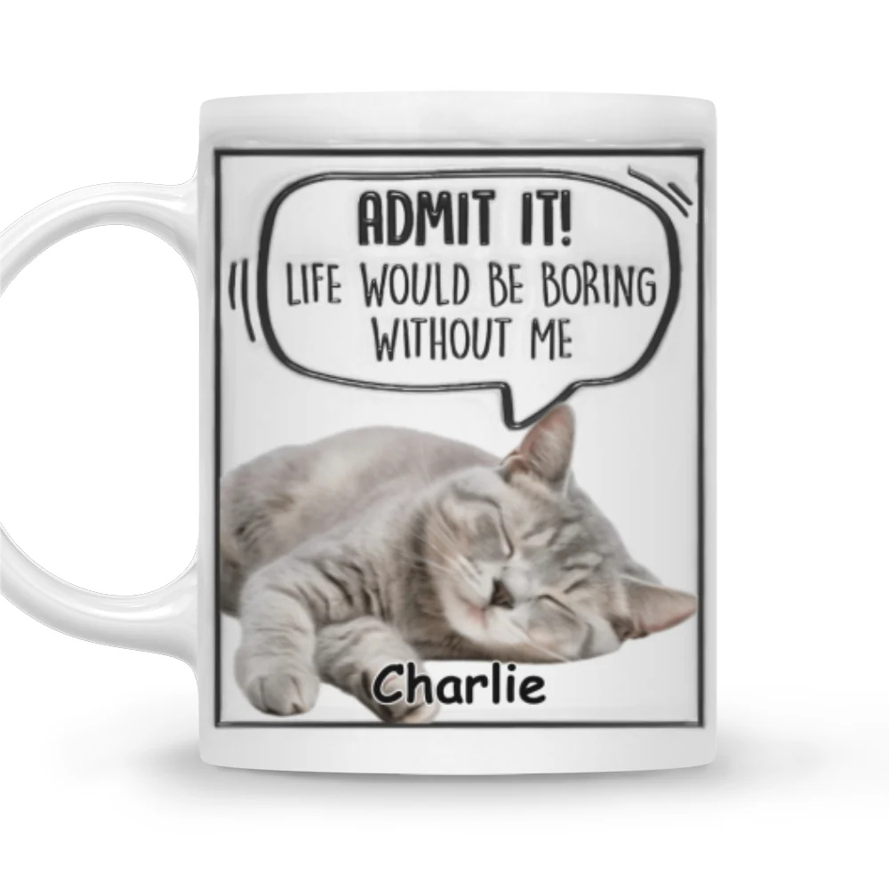 Admit It Cat Photo - Personalized Custom 3D Inflated Effect Mug - Image 4