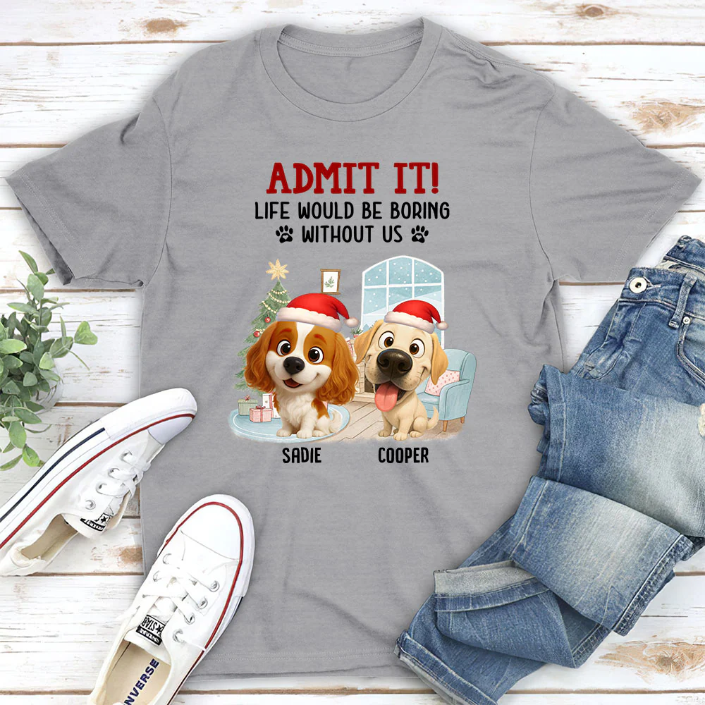 Admit It Christmas Cartoon - Personalized Custom Unisex T-shirt - Image 2