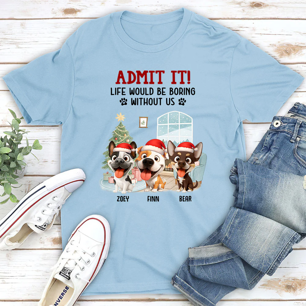 Admit It Christmas Cartoon - Personalized Custom Unisex T-shirt - Image 3