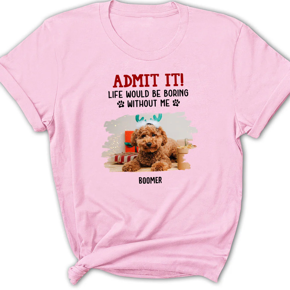 Admit It Christmas Cartoon Photo - Personalized Custom Women's T-Shirt