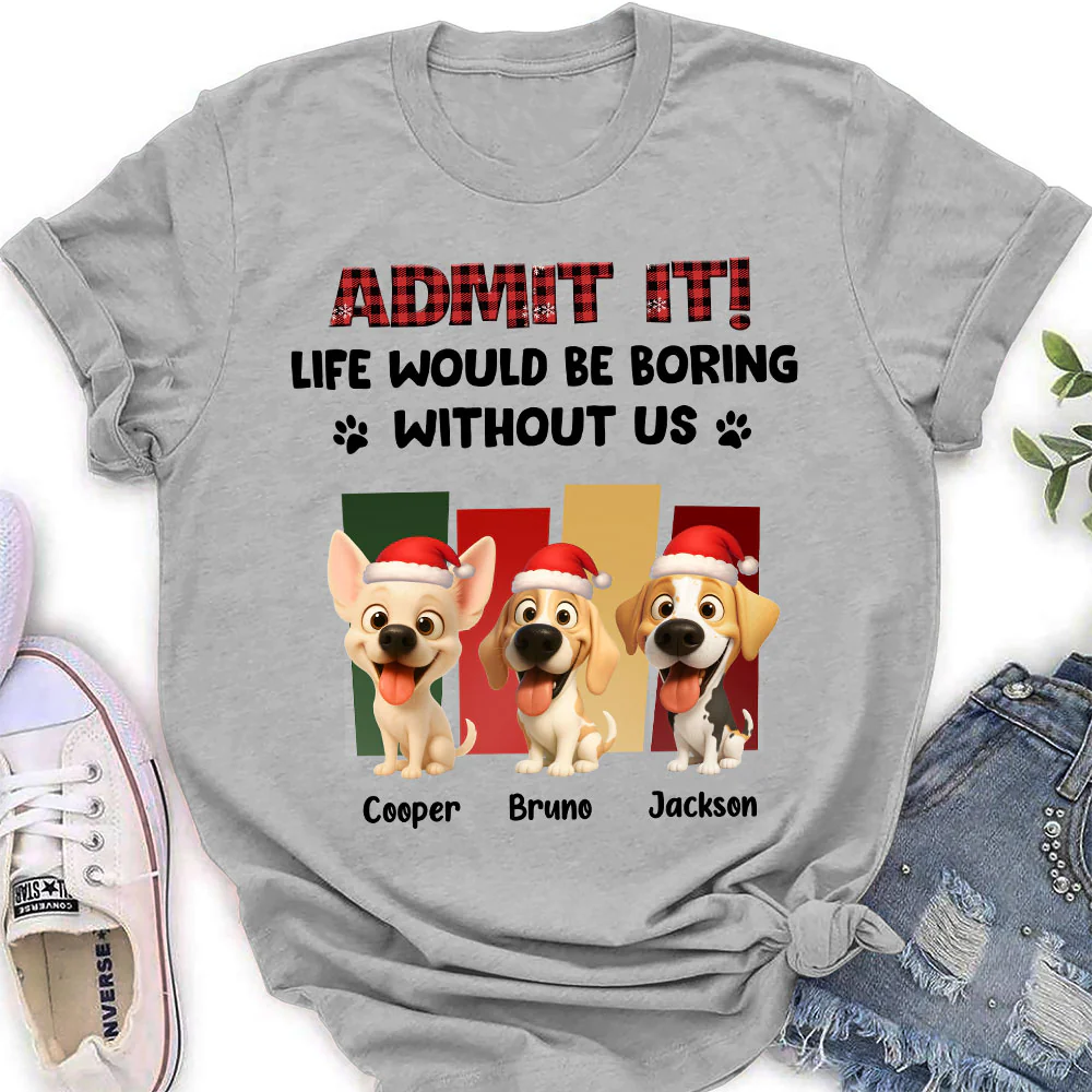 Admit It Christmas - Personalized Custom Women's T-Shirt - Image 2