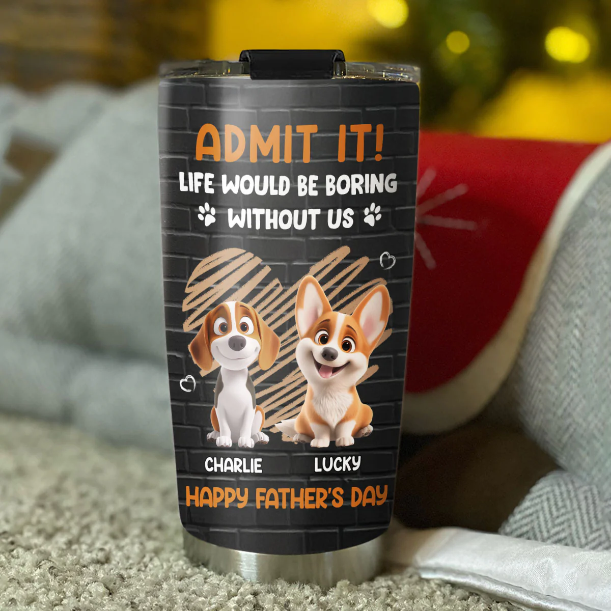 Admit It Dad Black - Personalized Custom Tumbler - Image 6