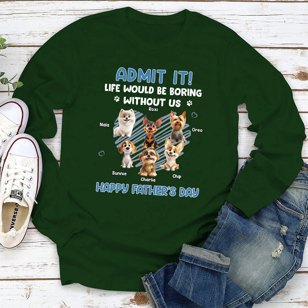 Admit It Dad Blue - Personalized Custom Long Sleeve T-Shirt - Image 4