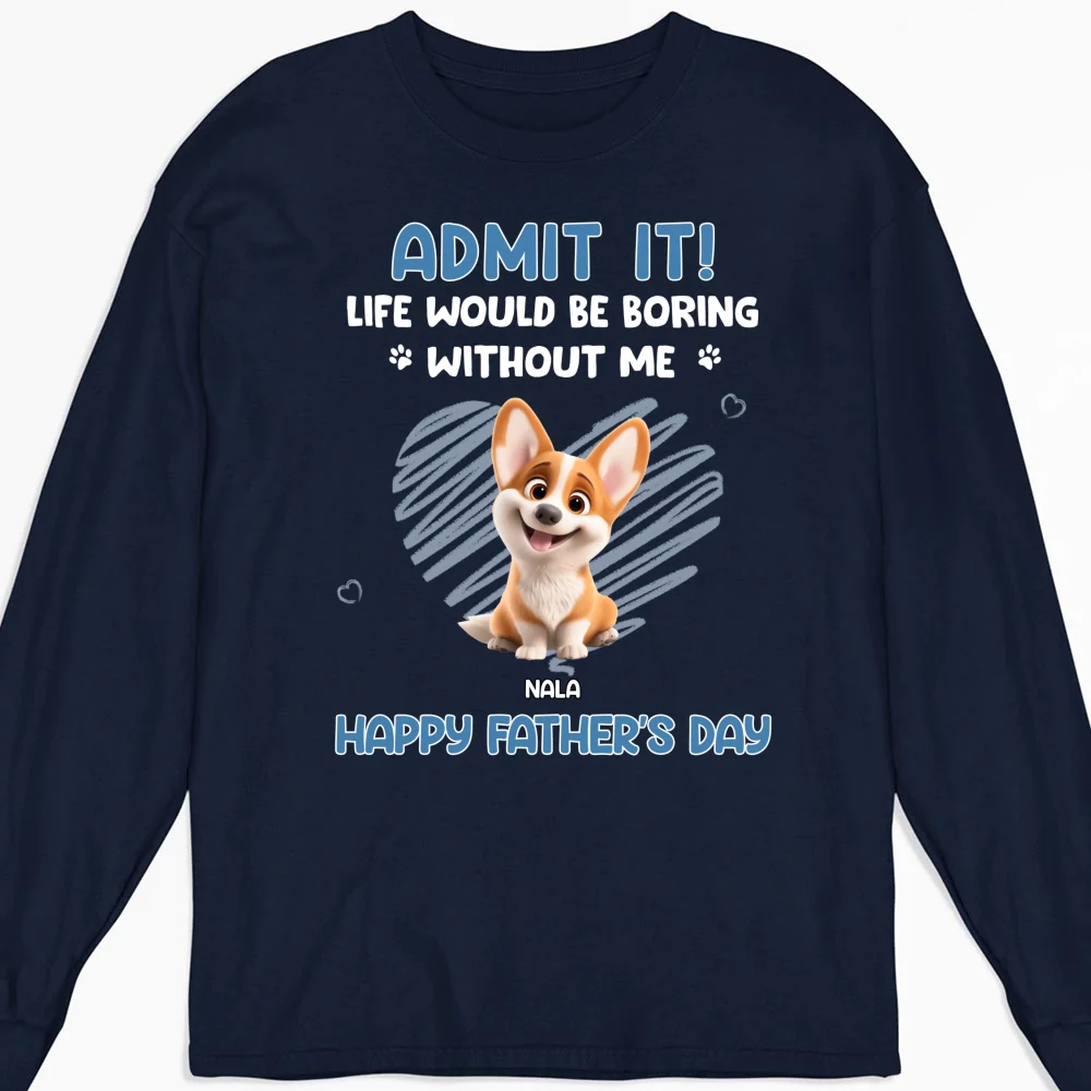 Admit It Dad Blue - Personalized Custom Long Sleeve T-Shirt - Image 6