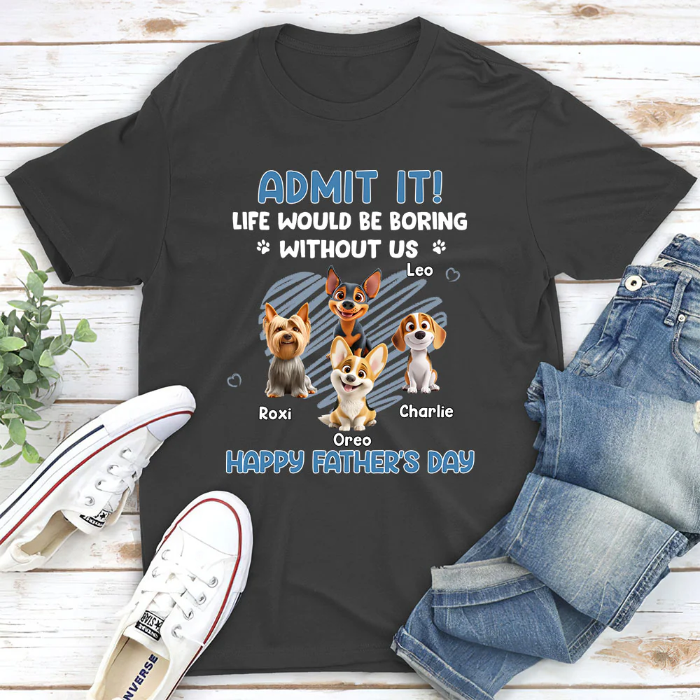 Admit It Dad Blue - Personalized Custom Unisex T-shirt - Image 3
